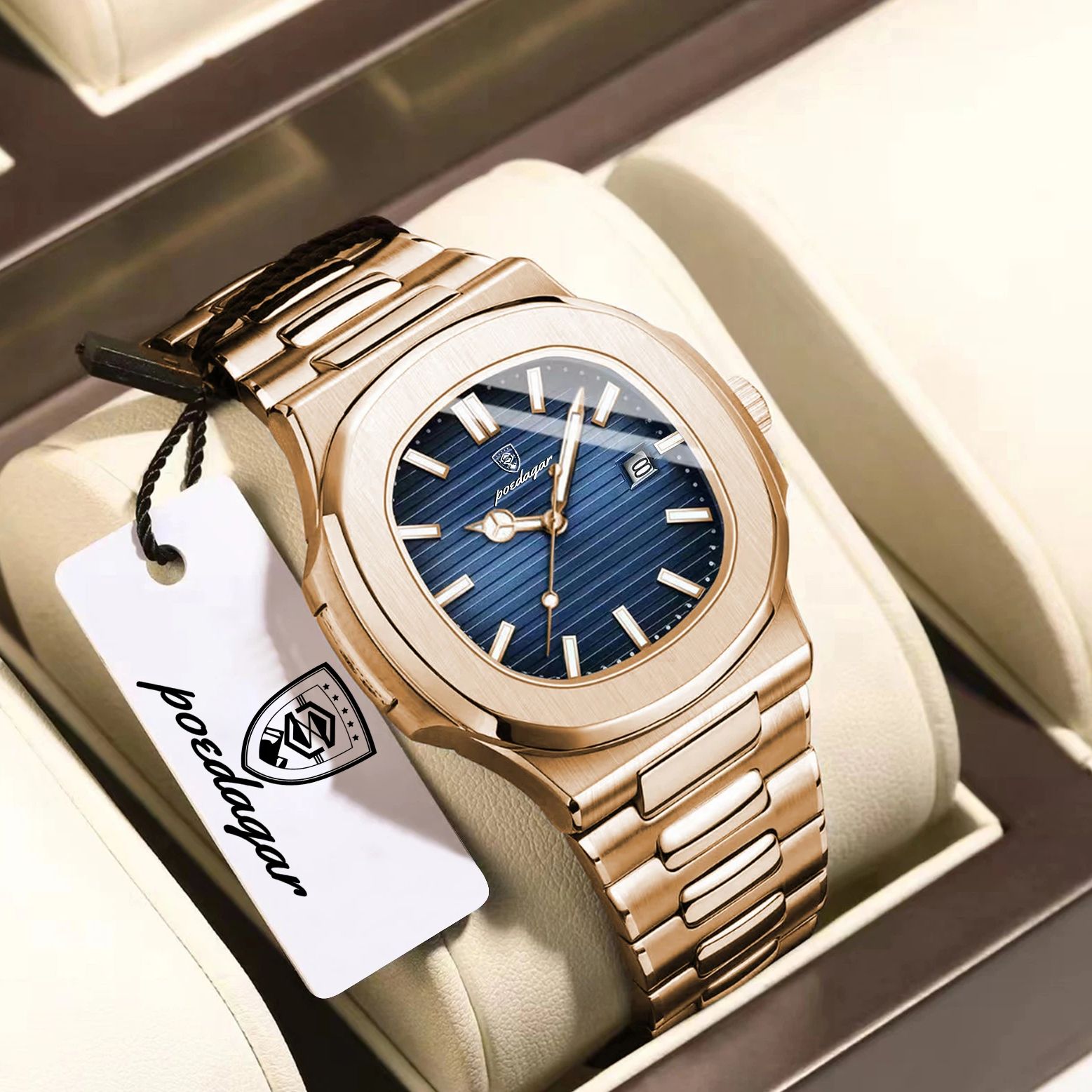 Open Heart Watch - Montre de couple POEDAGAR, étanche, lumineuse,