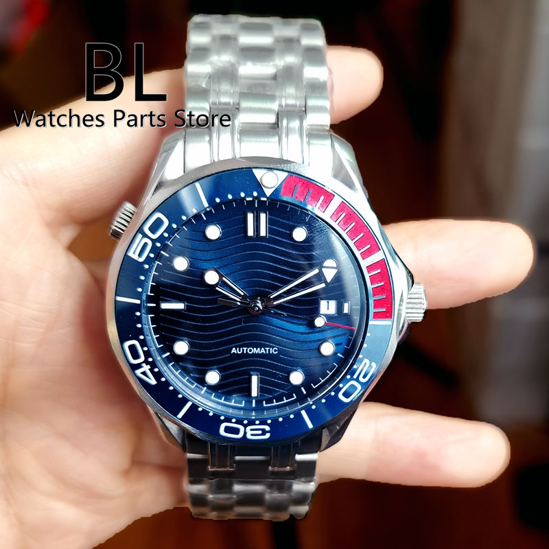 Luxury Watch Omega - BLIGER-Montre Mécanique en Verre Saphir pour