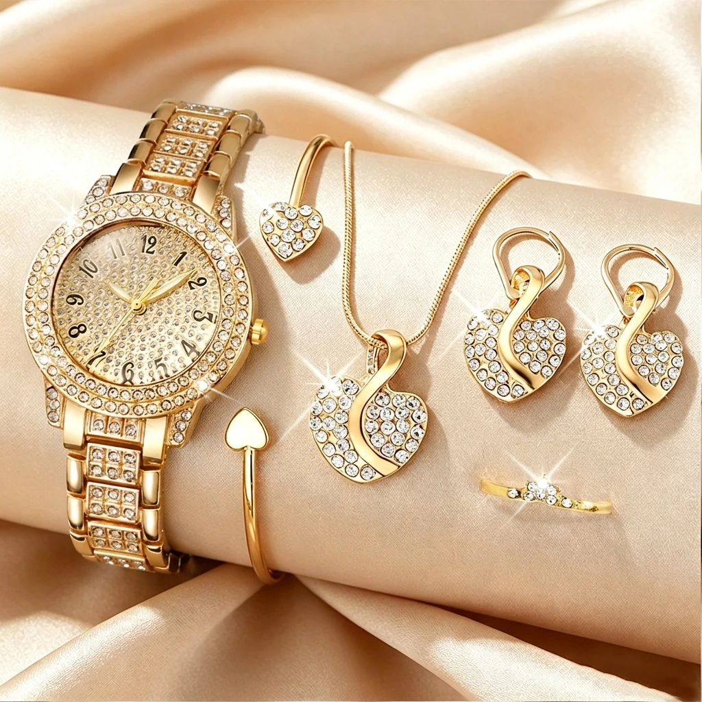 Open Heart Watch - Ensemble de 6 montres pour femmes