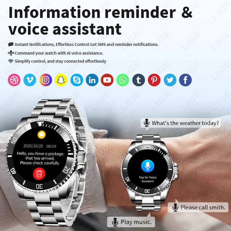 Montre connectée LIGE 2026, éc - Luxury Watch Hd avis et prix